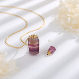 Purple Crystal Aromatherapy Oil Diffuser Necklace for Women