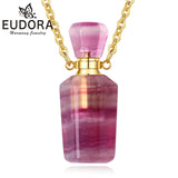 Purple Crystal Aromatherapy Oil Diffuser Necklace for Women