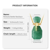 Purple Hexagonal Crystal Necklace Green Quartz Essential Oil Diffuser
