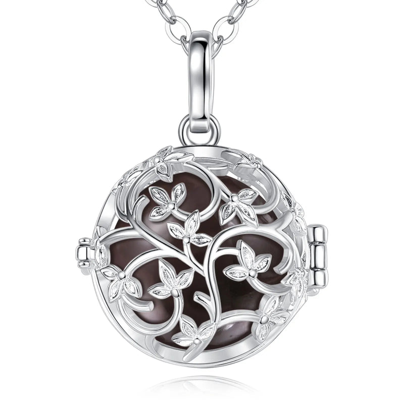 18mm Flower Cage Pregnancy Chime Necklace Angel Caller Pendant