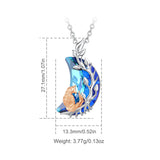 Eudora Moon Fox Necklace Tree of Life Pendant Men Women Jewelry
