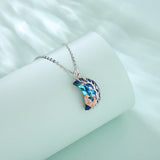 Eudora Moon Fox Necklace Tree of Life Pendant Men Women Jewelry