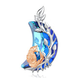 Eudora Moon Fox Necklace Tree of Life Pendant Men Women Jewelry
