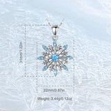 925 Sterling Silver Crystal Snow Necklace CZ Necklaces Fine Jewelry