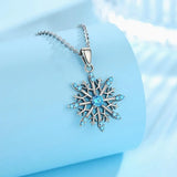 925 Sterling Silver Crystal Snow Necklace CZ Necklaces Fine Jewelry