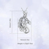 925 Sterling Silver Horse unicorn necklace Horse racing noble Horse Necklaces