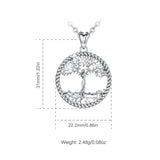 Eudora 925 Silver Tree of Life Mother Child Pendant Necklace