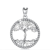 Eudora 925 Silver Tree of Life Mother Child Pendant Necklace
