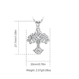 925 Silver Tree of Life Necklace Pendant Celtics Knot Women Pendants