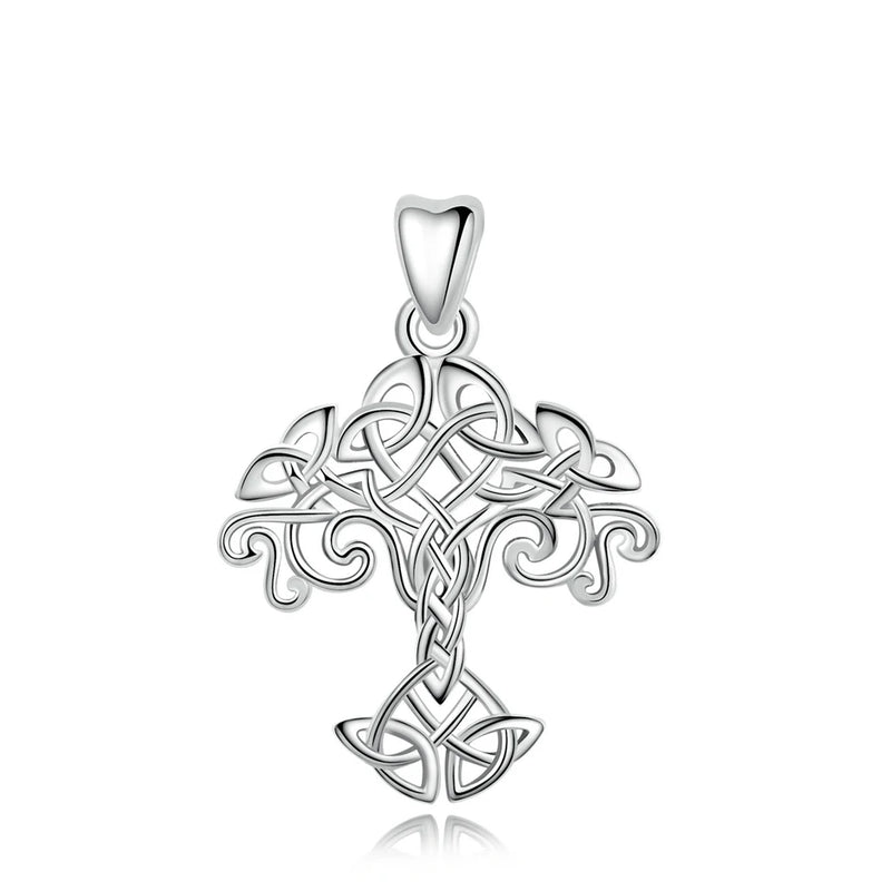925 Silver Tree of Life Necklace Pendant Celtics Knot Women Pendants