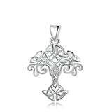 925 Silver Tree of Life Necklace Pendant Celtics Knot Women Pendants
