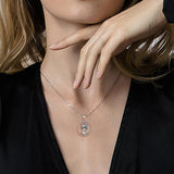 Eudora Sterling Silver Wiccan Necklace Zircon Pendant Witch Jewelry