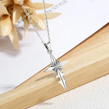 Eudora 925 Sterling Silver Cross Pendant Necklaces For Women