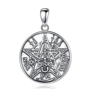 Eudora Pentagram Amulet Necklace 925 Silver Tetragrammaton Pendant