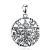 Eudora Pentagram Amulet Necklace 925 Silver Tetragrammaton Pendant