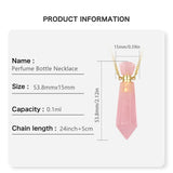 Eudora Pink Crystal Necklace Prismatic Quartz Aromatherapy Pendant