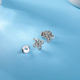 Eudora 925 Silver Celtic Knot Stud Earrings Heart Women Jewelry