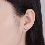 Eudora 925 Silver Celtic Knot Stud Earrings Heart Women Jewelry