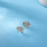 Eudora 925 Silver Celtic Knot Stud Earrings Heart Women Jewelry