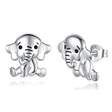 925 Sterling Silver Elephant Stud Earrings for Women Hypoallergenic Jewelry