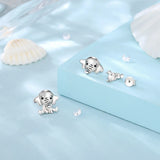 925 Sterling Silver Elephant Stud Earrings for Women Hypoallergenic Jewelry