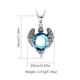 925 Silver Eagle Necklace Crystal Pendant Men Women Jewelry Gift
