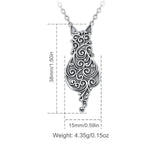 925 Sterling Silver Filigree Cat Necklace Kitten Pendant Men Women