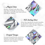 925 Silver Mother & Baby Pendant Abalone Shell Fine Jewelry