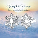 Eudora 925 Sterling Silver Snowflake Stud Earrings Women Party Birthday Gift