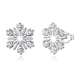Eudora 925 Sterling Silver Snowflake Stud Earrings Women Party Birthday Gift
