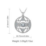 Eudora 925 Sterling Silver Star of David Pendant Necklace with Cubic Zirconia