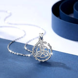 Solid Silver Celtic Knot Round Pendant for man women Jewelry D123