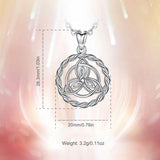 Solid Silver Celtic Knot Round Pendant for man women Jewelry D123