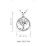 Eudora Silver Tree Necklace with Crystal Pendant