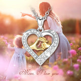 Mom Necklace Heart Pendant Daughter Son Child Family Jewelry