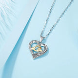 Mom Necklace Heart Pendant Daughter Son Child Family Jewelry