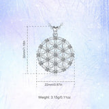 Sterling Silver Flower Of Life Pendant Necklace with Box Jewelry