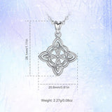 Sterling Silver Good Luck Irish Celtic Knot Pendant Necklace Women Jewelry
