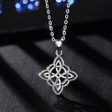 Sterling Silver Good Luck Irish Celtic Knot Pendant Necklace Women Jewelry