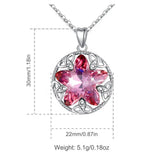 Pink Crystal Star Pendant Necklace for Women