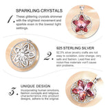 Pink Crystal Star Pendant Necklace for Women