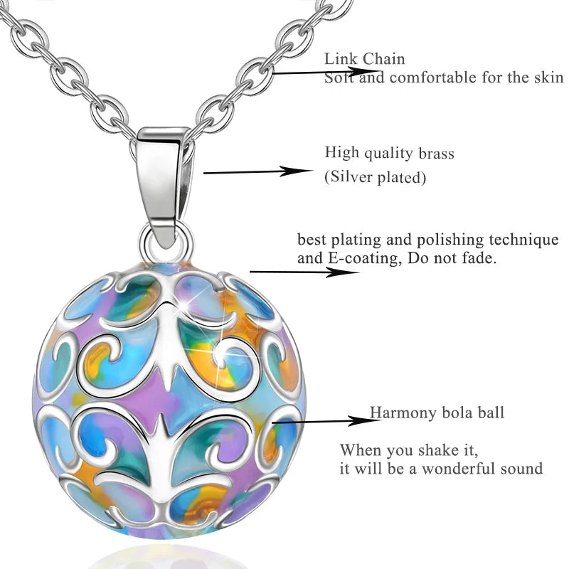 Macaron Cake Harmony Ball Necklace Music Mexican Ball Maternity Pendant