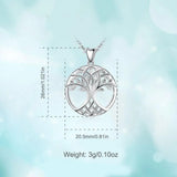 925 Silver Tree of Life Necklace Celtic Knot Pendant Women Jewelry Gift