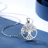 925 Silver Tree of Life Necklace Celtic Knot Pendant Women Jewelry Gift