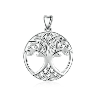 925 Silver Tree of Life Necklace Celtic Knot Pendant Women Jewelry Gift