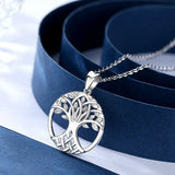 925 Silver Tree of Life Necklace Celtic Knot Pendant Women Jewelry Gift