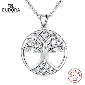 925 Silver Tree of Life Necklace Celtic Knot Pendant Women Jewelry Gift