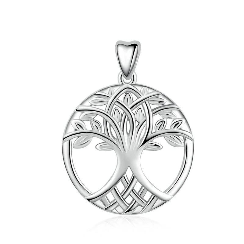 925 Silver Tree of Life Necklace Celtic Knot Pendant Women Jewelry Gift