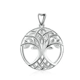 925 Silver Tree of Life Necklace Celtic Knot Pendant Women Jewelry Gift