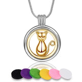 Cat Aromatherapy Necklace - Essential Oils Diffuser Pendant